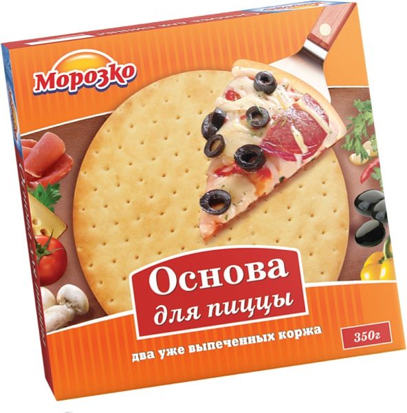МР (Шок-Ц) Основа д/пиццы МОРОЗКО 350гр*5 (5)