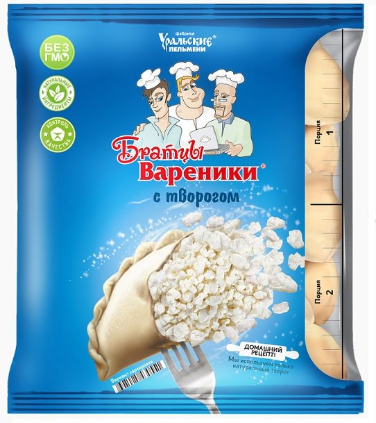 УП Вареники БРАТЦЫ с творогом 350гр*12 (6)