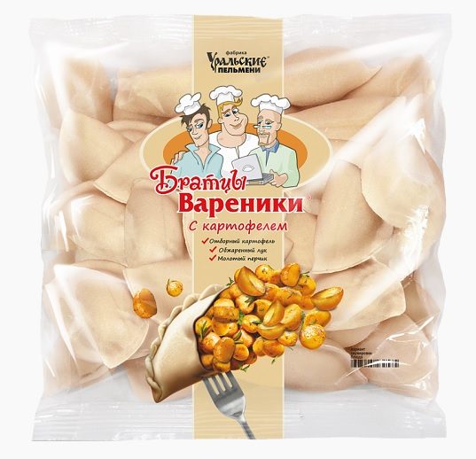 УП Вареники БРАТЦЫ с картофелем 350гр*12 (6)
