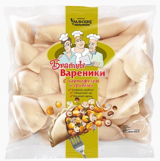 УП Вареники БРАТЦЫ с карт/гриб 350гр*12 (6)