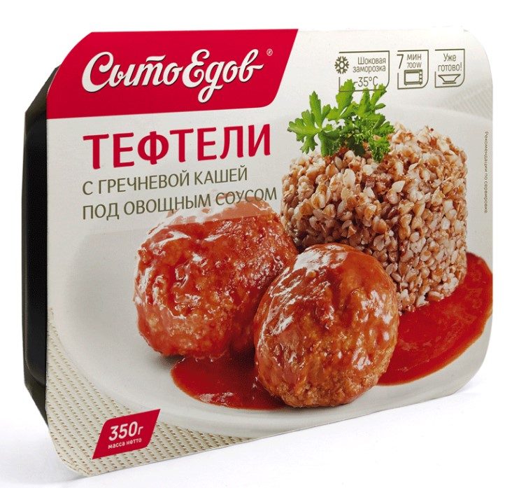 СЕ Тефтели с гречкой в овощ соусе 350гр*10 (5)