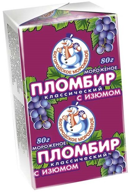 НМ Брикет на вафлях ПЛОМБИР Изюм 80гр*30