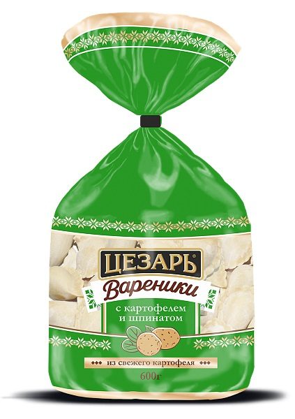 МР (Шок-Ц) Вареник ЦЕЗАРЬ с карт и шпинат 600гр*12 (5)