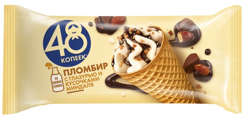 ФР Рожок 48 КОПЕЕК ГИГАНТ Пломбир 106гр*18