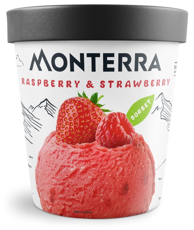 MONTERRA Сорбет Малина Клубника 480мл*8 (1)