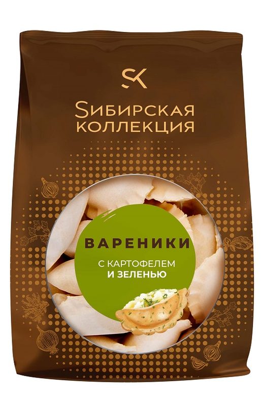 СК Вареники СИБ КОЛ с картоф и зеленью 500гр*12 (5)