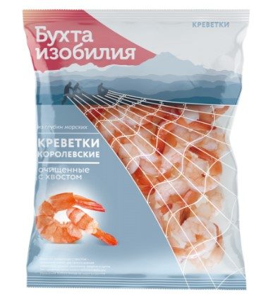 БИ Креветки 50/60 КОРОЛЕВ очищ с хвост 500гр*5 (2)