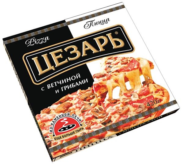 МР (Шок-Ц) Пицца ЦЕЗАРЬ Ветчина Грибы 420гр*4 (4)