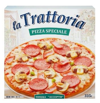 МР (Шок-Ц) Пицца La TRATTORIA Асcорти 335гр*5 (5)