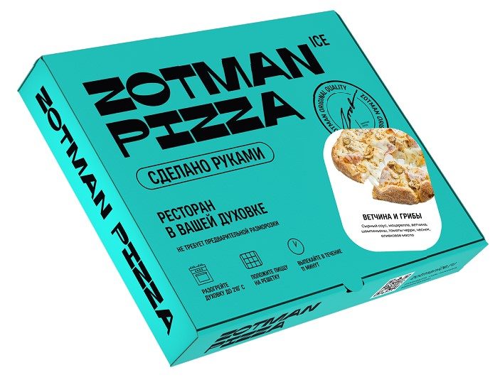 ЗТ Пицца ZOTMAN Ветчина и грибы 420гр*10 (3)