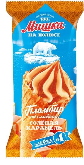 МП Рожок большой МИШКА Соленая Карам 110гр*18