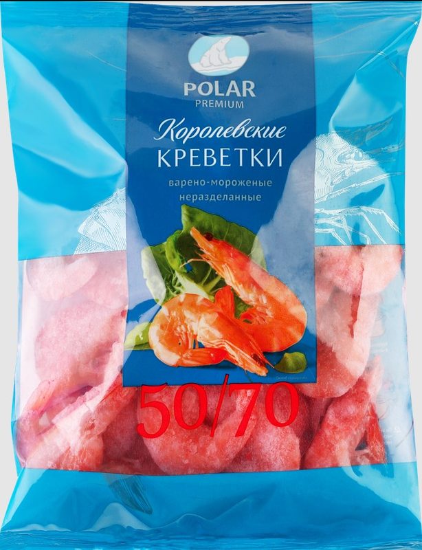 PL Креветки 50/70 Королевские нераздел в/м 500гр*6 (3)