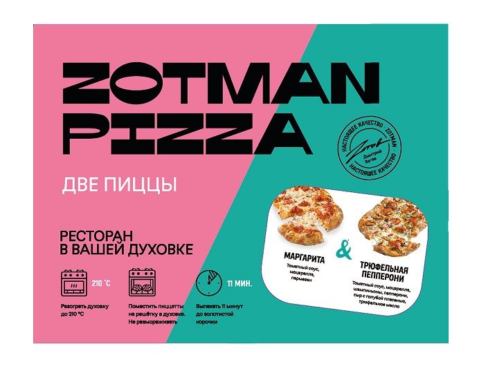 ЗТ Набор Мини-пицц ZOTMAN Марг-Трюф пеппер 410гр*6 (3)