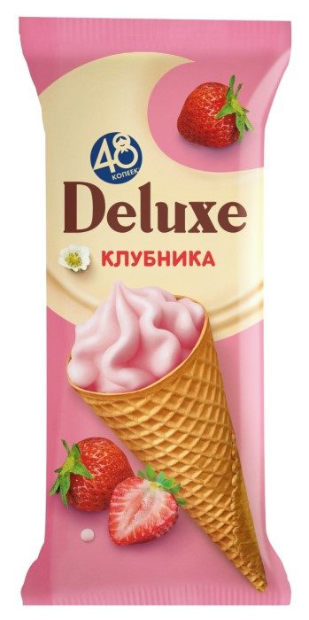 ФР (Шок-Ц) Рожок 48 КОПЕЕК DELUXE Клубничный 100гр*18