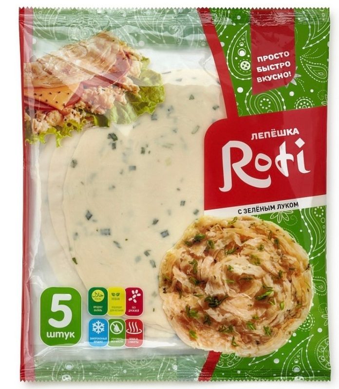 РТ Лепёшка ROTI с зелёным луком 450гр*10 (10)